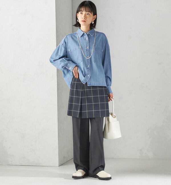 SHIPS for women「チェック プリーツ 巻き スカート」|スカート|