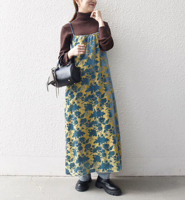 SHIPS any「SHIPS any:〈手洗い可能〉フラワー オパール ロング キャミワンピース」|ワンピース|