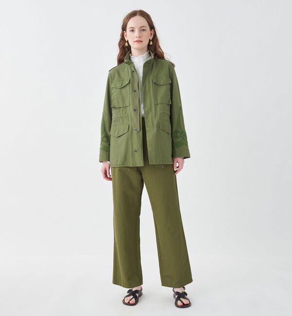 MACPHEE「スラブバックサテン ミリタリージャケット」|ミリタリージャケット|