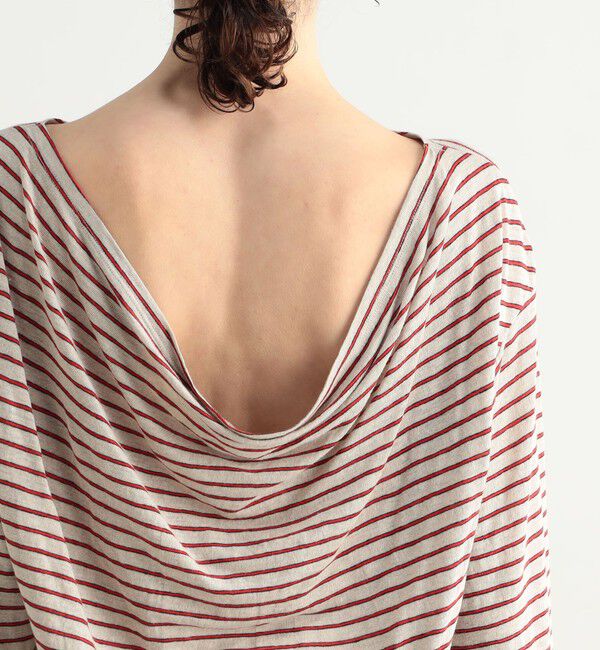 BACCA「リネンボーダー ショートカットソー」|Tシャツ・カットソー|