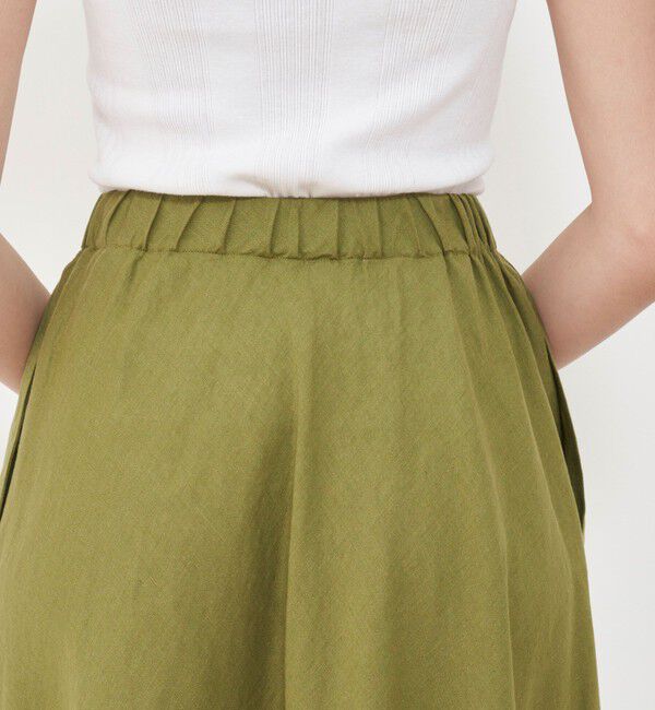GALERIE VIE「リネンポプリン フレアマキシスカート」|フレア|
