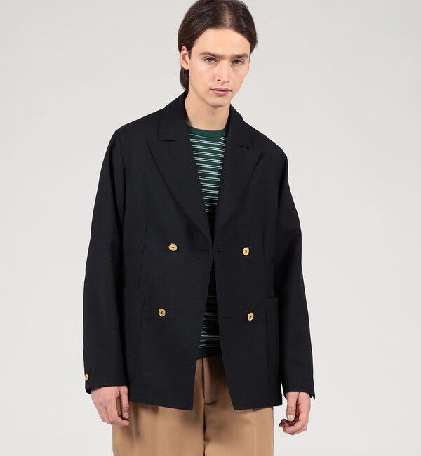 TOMORROWLAND MENS「シェットランドウール ダブルブレステッド 4Bジャケット」|テーラードジャケット|