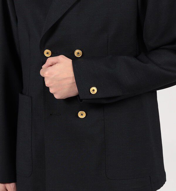 TOMORROWLAND MENS「シェットランドウール ダブルブレステッド 4Bジャケット」|テーラードジャケット|