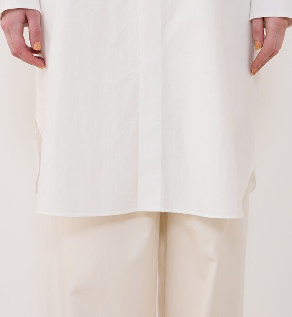 GALERIE VIE「クリスプライトコットン レイヤードロングシャツ」|チュニック|
