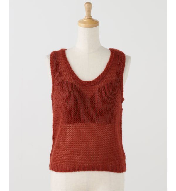 Plage「NICENICE MOMENT / ナイスナイスモーメント LOOSE TANK TOP ニット」|インナー|レッド