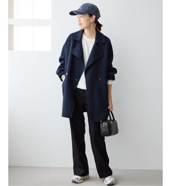 souple wool ダブルフェイスミドルコート（SLOBE IENA）｜ルミネの