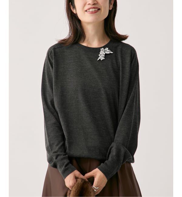 VERMEIL par iena「GLOW wool crew knit」|ニット・セーター|