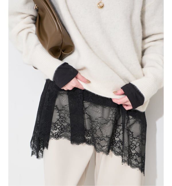 SLOBE IENA「《追加5》レースコンビカットソー」|Tシャツ・カットソー|