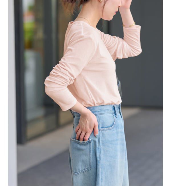 JOURNAL STANDARD relume「シアーベロアクルーネックロングTEE」|Tシャツ・カットソー|