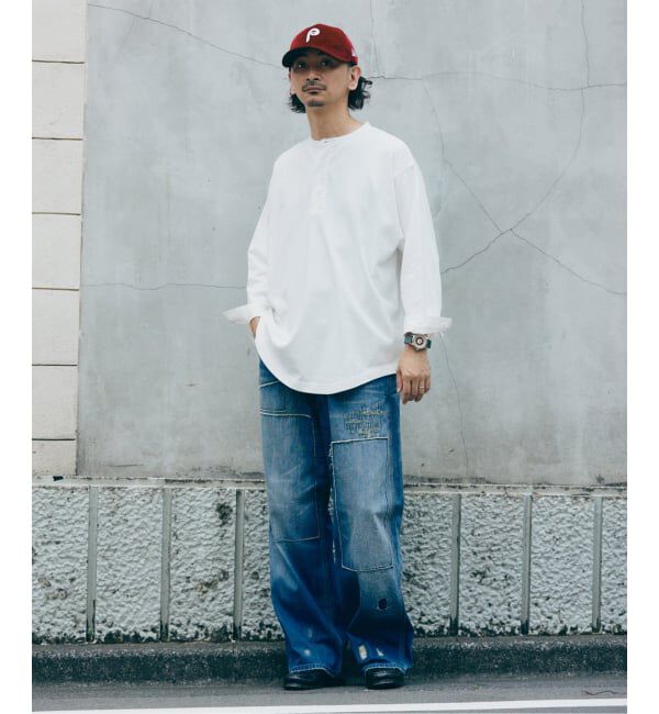 JOURNAL STANDARD relume「ガーメントダイ スリーピング ヘンリーネック Tシャツ」|Tシャツ・カットソー|