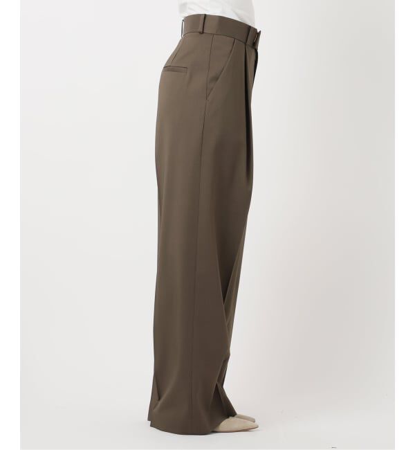 NOBLE「《追加》【洗える】エステルツイルストレッチスラックスパンツ 8」|スラックス|