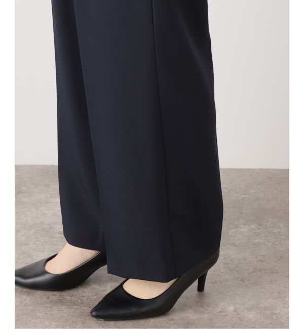  「【洗える】ツイルストレッチタックパンツ」|スラックス|