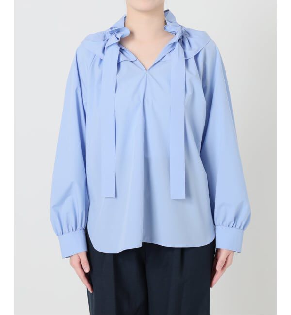  「《予約》【洗える】フリルカラーブラウス」|シャツ・ブラウス|