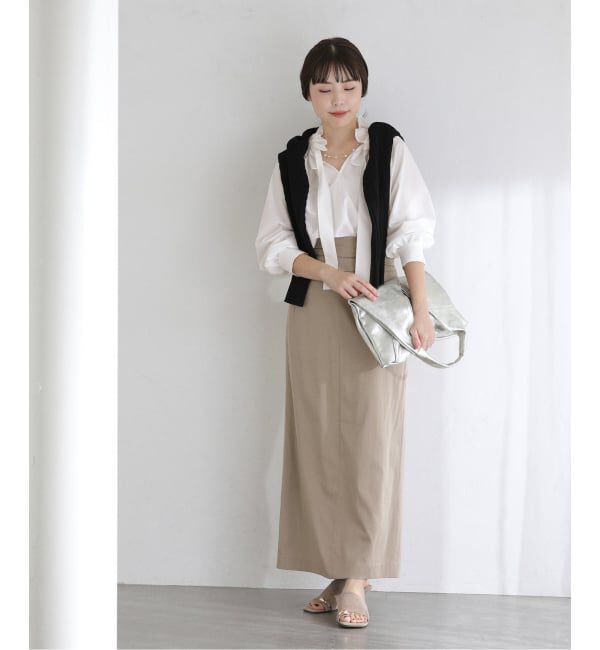  「《予約》【洗える】フリルカラーブラウス」|シャツ・ブラウス|