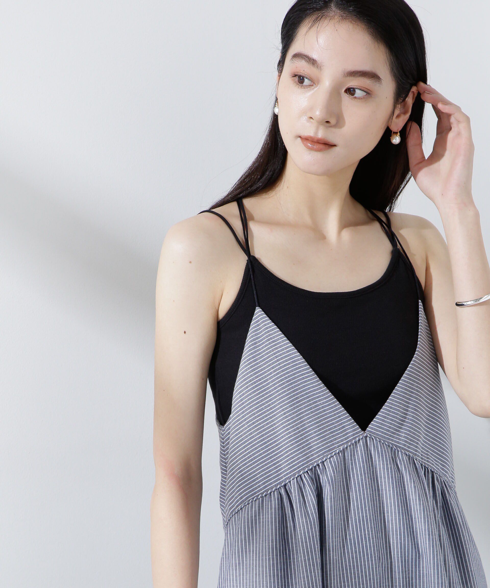 nano･universe「カップ付きバッククロスキャミソール」|Tシャツ・カットソー|