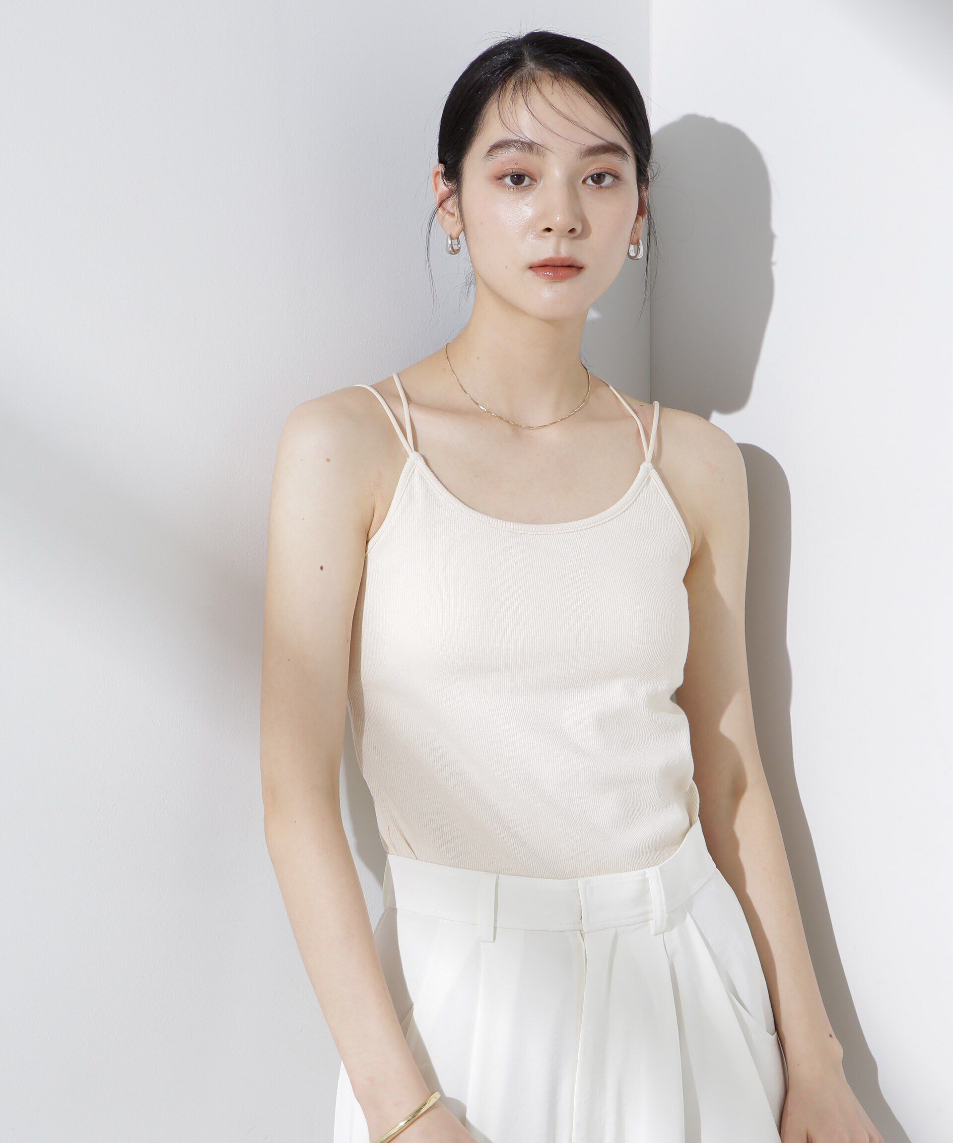 nano･universe「カップ付きバッククロスキャミソール」|Tシャツ・カットソー|