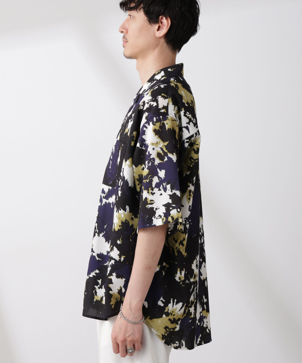 nano･universe「ペイント風オープンカラーシャツ」|シャツ・ブラウス|