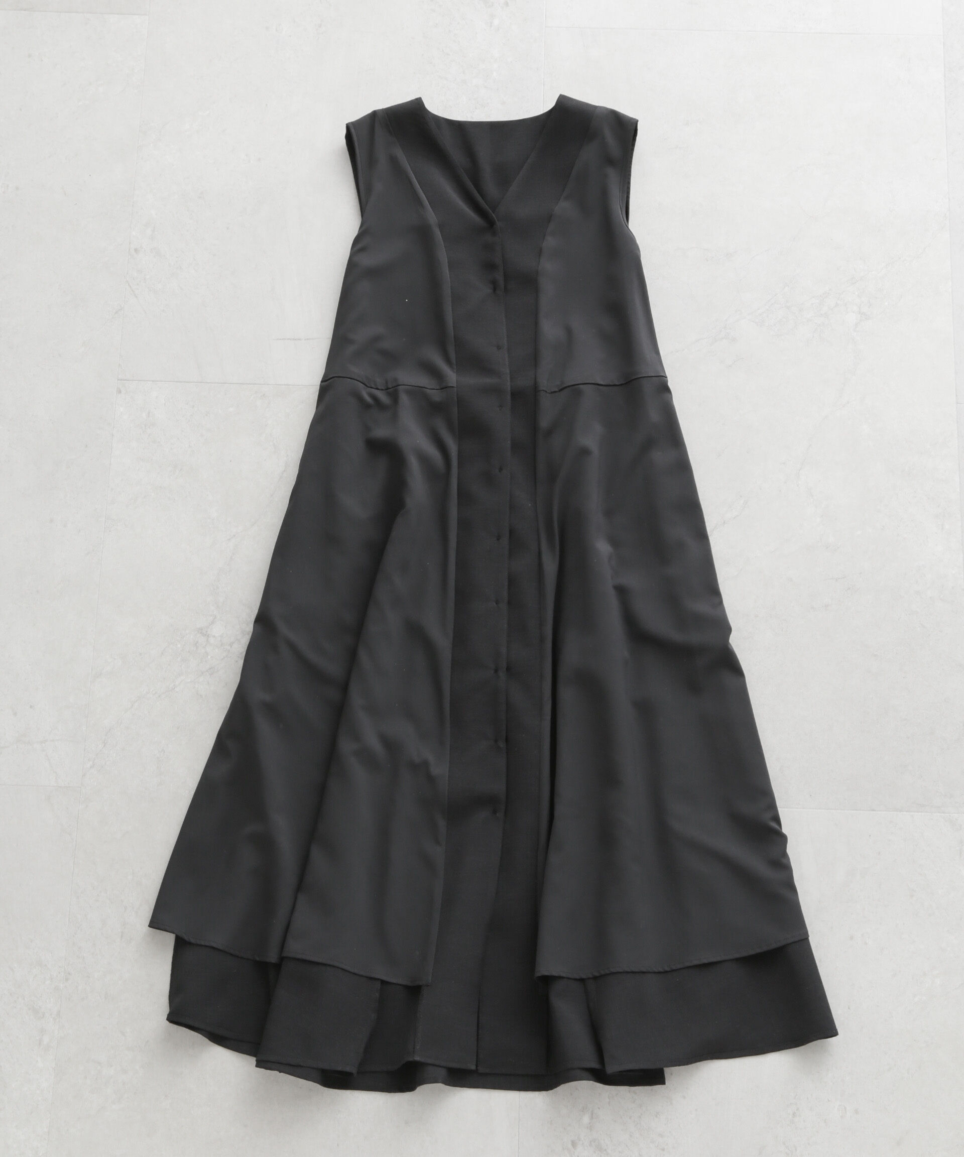 nano･universe「メランジドライ ベルト付きVネックワンピース」|ワンピース|