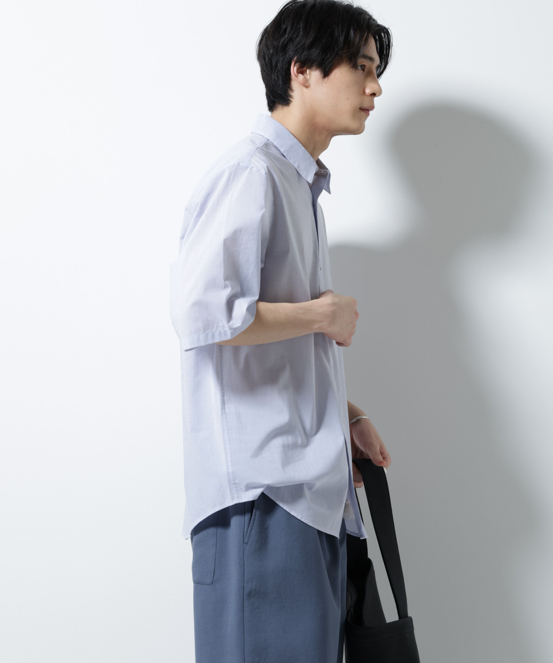 nano･universe「TEXBRID(R)レギュラーカラーシャツ 半袖」|シャツ・ブラウス|