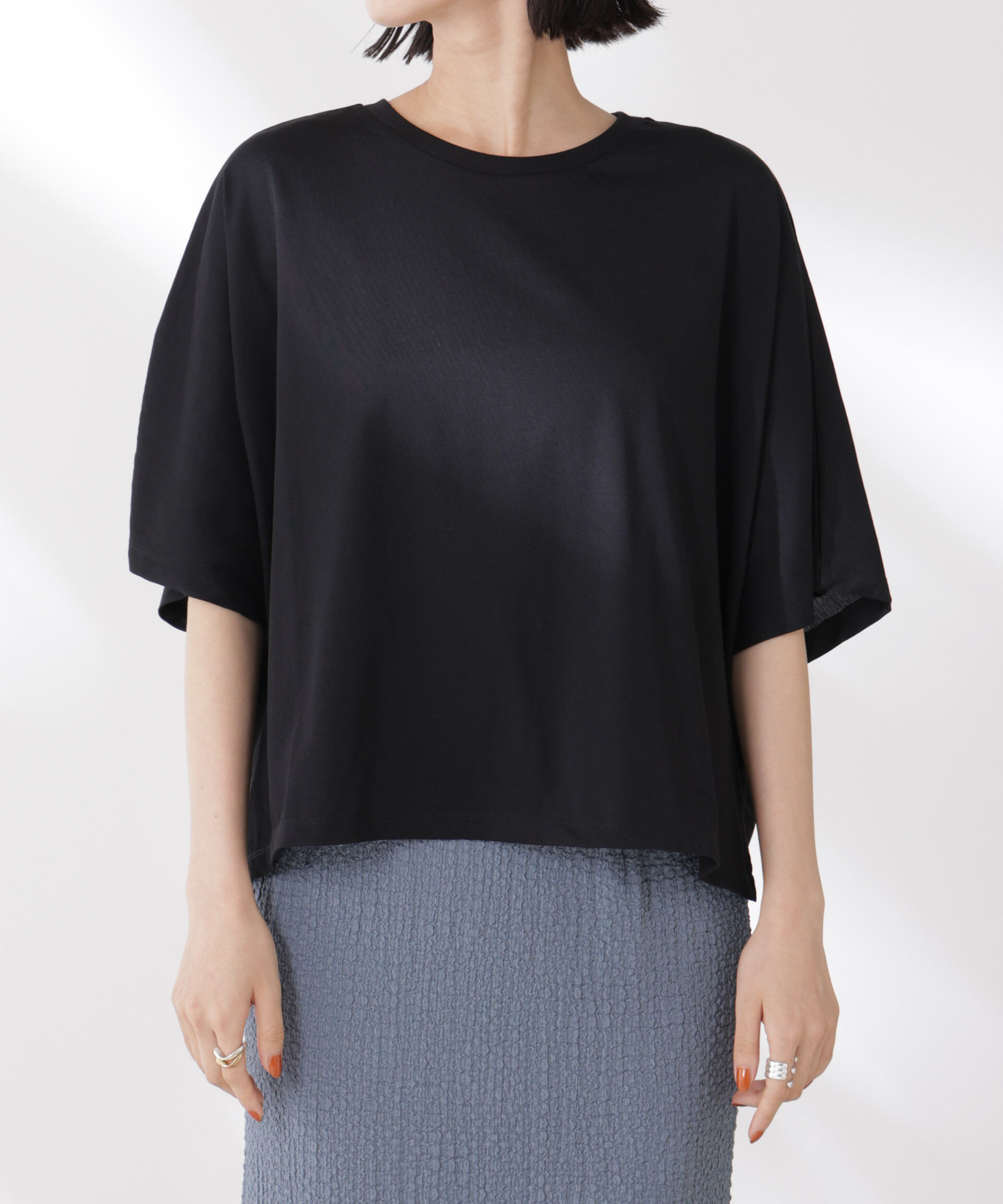 nano･universe「吸水速乾抗菌防臭ドルマンワイドトップス」|Tシャツ・カットソー|