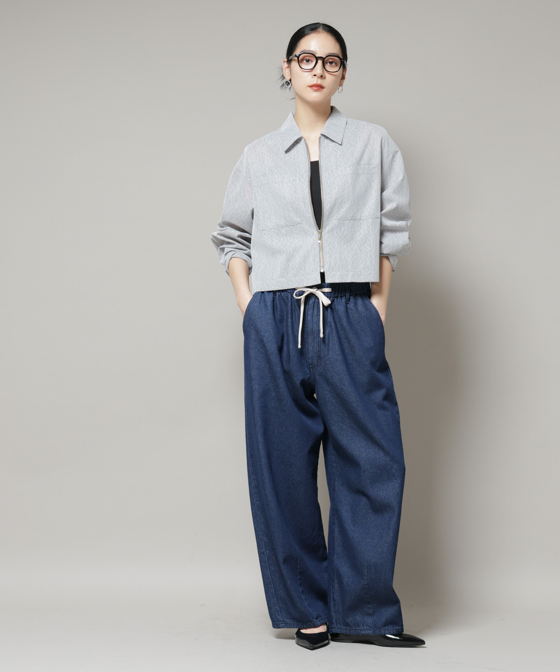 nano･universe「ドロストデニムパンツ(セットアップ可)」|チノ|