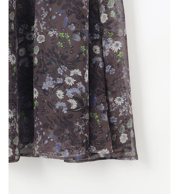 自由区「【セットアップ対応】ボタニカルフラワープリントティアード スカート」|スカート|