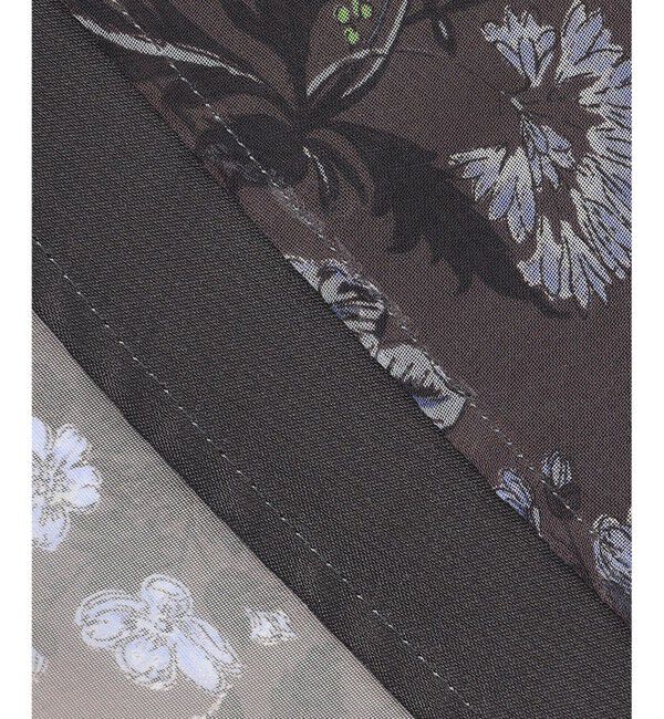 自由区「【セットアップ対応】ボタニカルフラワープリントティアード スカート」|スカート|