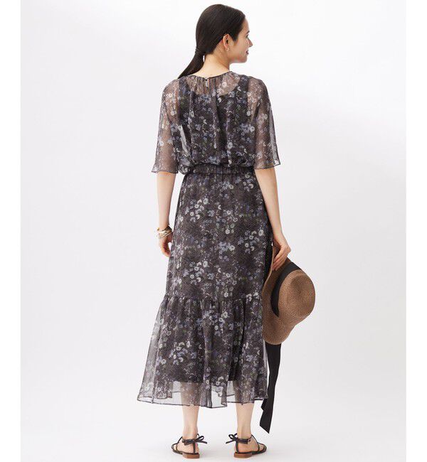 自由区「【セットアップ対応】ボタニカルフラワープリントティアード スカート」|スカート|