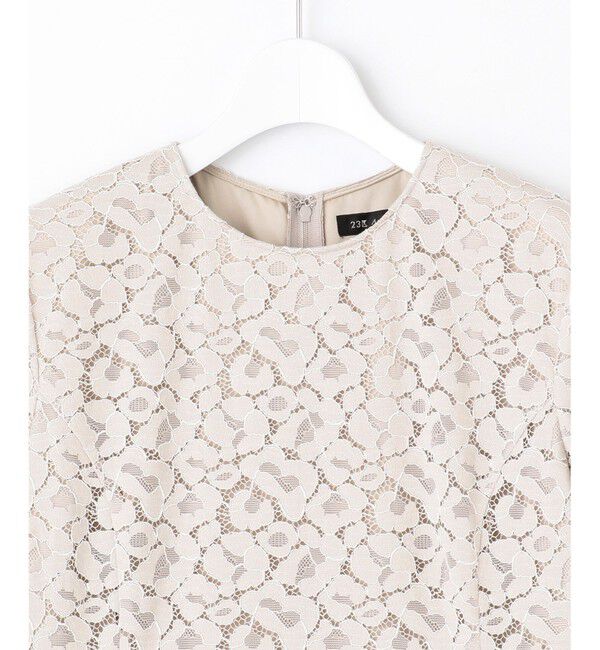 23区「【APPLAUDIR】ニュアンス フラワーレース ドレス」|ドレス|