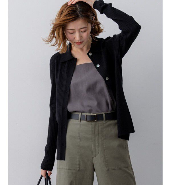 23区「ドレープツイル 2WAY キャミソール」|シャツ・ブラウス|グレー系