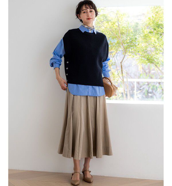 23区「【FUDGE掲載】マットライトタフタ フレアスカート」|スカート|