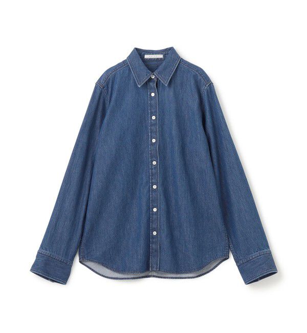 BEIGE,「【洗える】DELAUP / ダンガリー風コットンデニムシャツ」|シャツ・ブラウス|