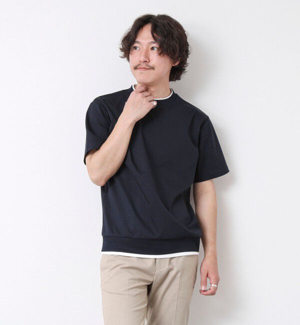 NOLLEY'S goodman「《接触冷感》スーピマコットン ダブルカラーTee 25SS」|Tシャツ・カットソー|