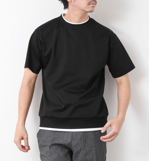NOLLEY'S goodman「《接触冷感》スーピマコットン ダブルカラーTee 25SS」|Tシャツ・カットソー|