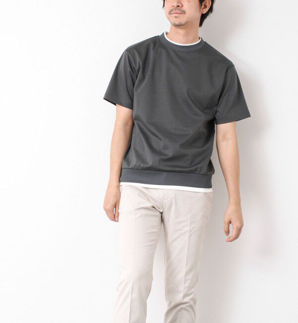 NOLLEY'S goodman「《接触冷感》スーピマコットン ダブルカラーTee 25SS」|Tシャツ・カットソー|