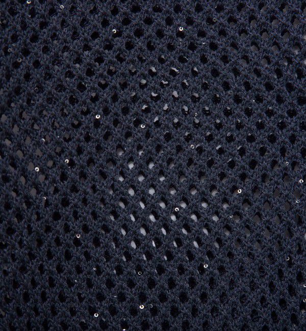 NOLLEY'S「《手洗い可能》スパンコールメッシュ5分袖カーディガン」|カーディガン|