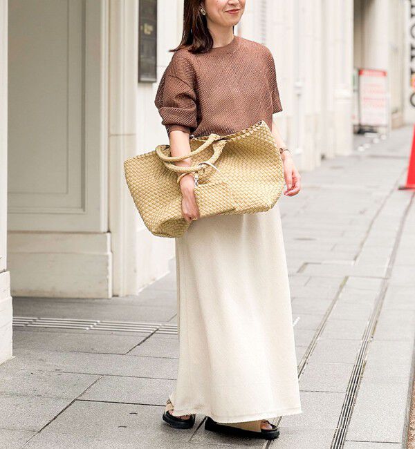 NOLLEY'S「《手洗い可能》スパンコールメッシュ5分袖カーディガン」|カーディガン|