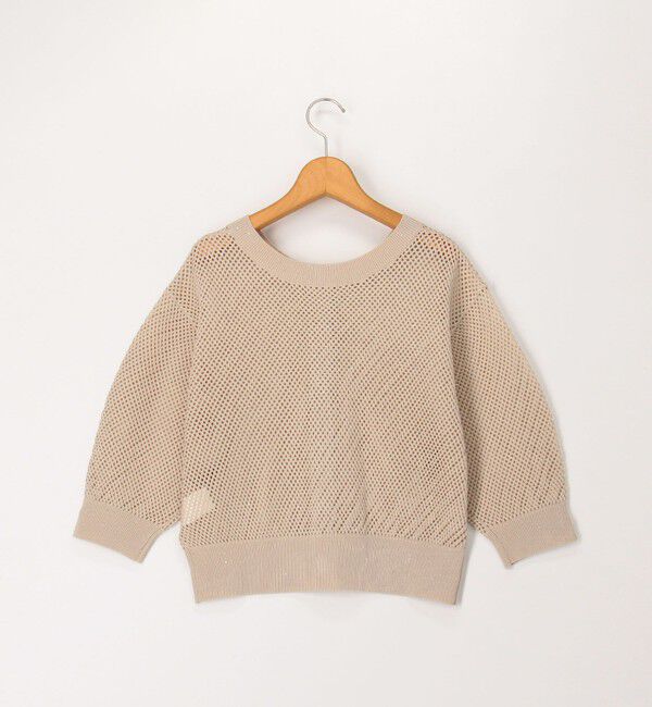 NOLLEY'S「《手洗い可能》スパンコールメッシュ5分袖カーディガン」|カーディガン|