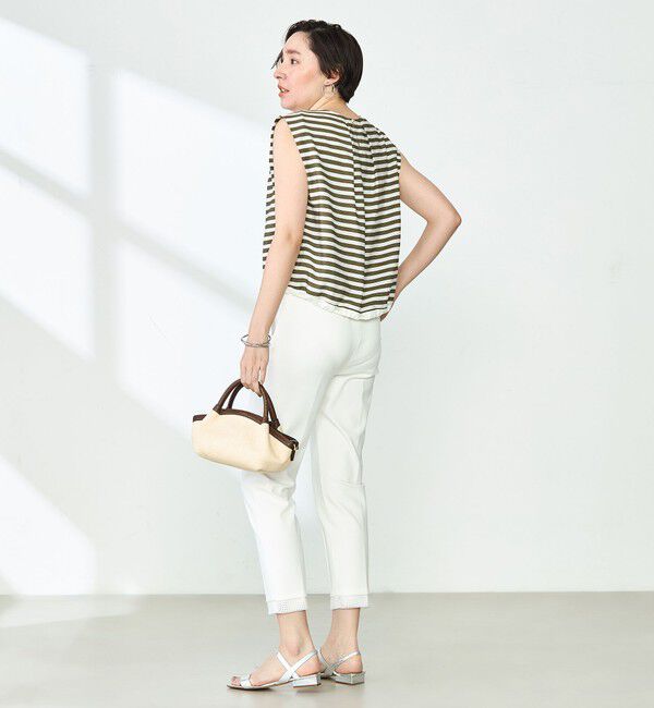 NOLLEY'S「《セットアップ対応》ドビーボーダータックブラウス」|シャツ・ブラウス|