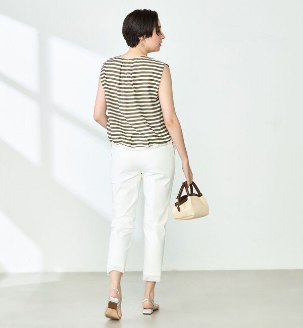 NOLLEY'S「《セットアップ対応》ドビーボーダータックブラウス」|シャツ・ブラウス|