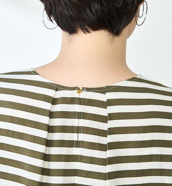 NOLLEY'S「《セットアップ対応》ドビーボーダータックブラウス」|シャツ・ブラウス|