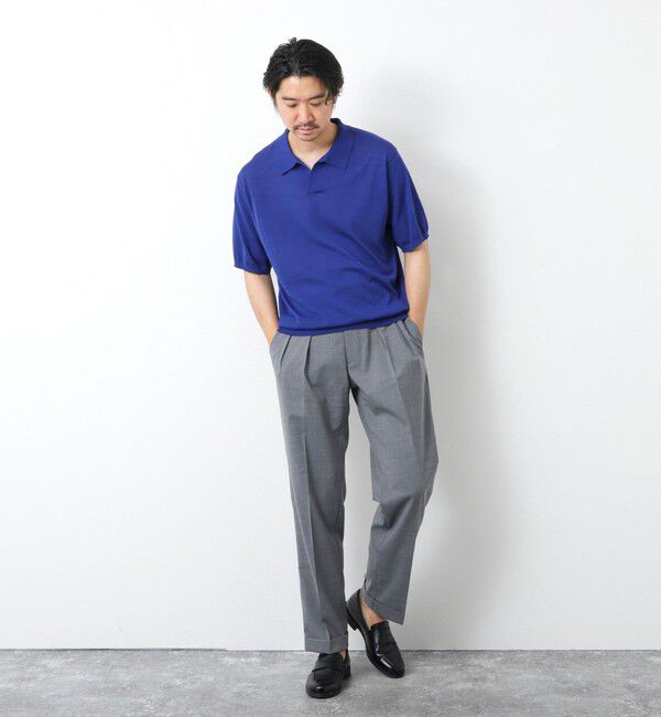 NOLLEY'S goodman「《PIMA COTTON》成型半袖 NSN スキッパーニットポロシャツ 25SS」|ポロシャツ|