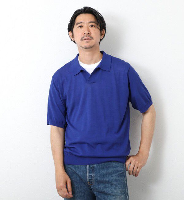 NOLLEY'S goodman「《PIMA COTTON》成型半袖 NSN スキッパーニットポロシャツ 25SS」|ポロシャツ|