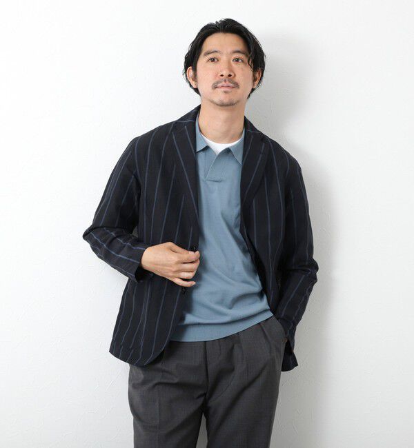 NOLLEY'S goodman「《PIMA COTTON》成型半袖 NSN スキッパーニットポロシャツ 25SS」|ポロシャツ|
