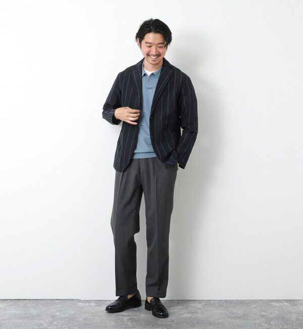 NOLLEY'S goodman「《PIMA COTTON》成型半袖 NSN スキッパーニットポロシャツ 25SS」|ポロシャツ|