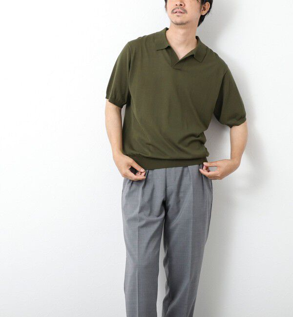 NOLLEY'S goodman「《PIMA COTTON》成型半袖 NSN スキッパーニットポロシャツ 25SS」|ポロシャツ|