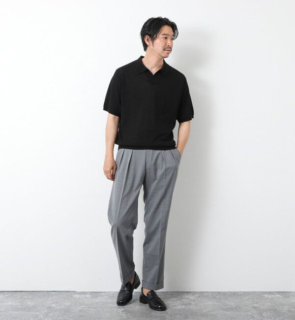 NOLLEY'S goodman「《PIMA COTTON》成型半袖 NSN スキッパーニットポロシャツ 25SS」|ポロシャツ|