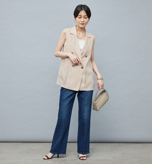 Rie Miller「【RM denim】センタープレスハイウエストパンツ」|デニム|