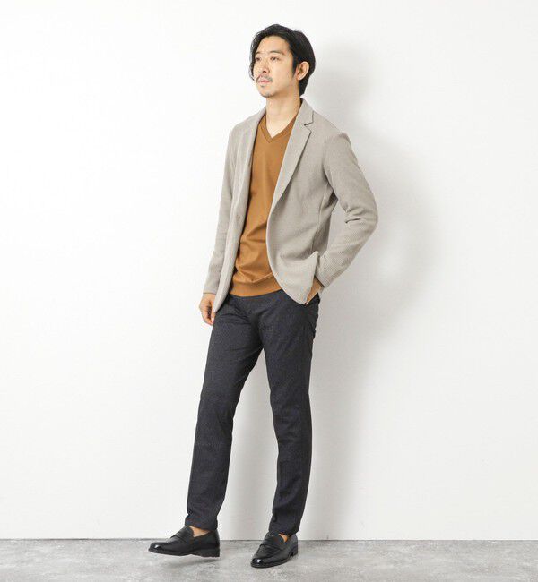 NOLLEY'S goodman「《ビジカジ対応》シルケットスムースドレスL/S V Tシャツ 25AW」|Tシャツ・カットソー|