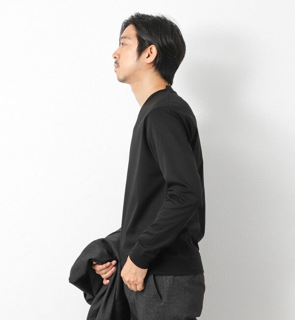 NOLLEY'S goodman「《ビジカジ対応》シルケットスムースドレスL/S V Tシャツ 25AW」|Tシャツ・カットソー|